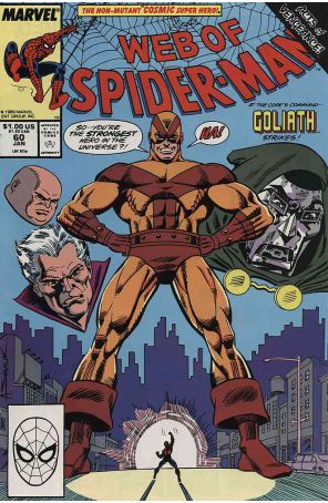 The Web of Spider-Man 60 published by Marvel with cover art by Alex Saviuk