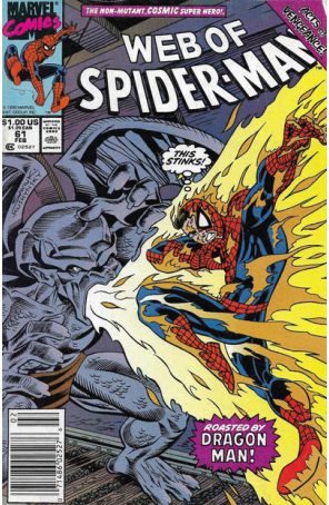 The Web of Spider-Man 61 (Newsstand) published by Marvel with cover art by Alex Saviuk