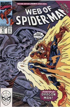The Web of Spider-Man 61 published by Marvel with cover art by Alex Saviuk
