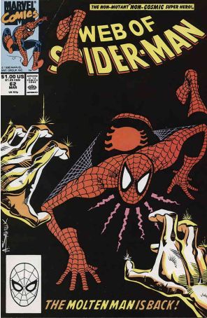 The Web of Spider-Man 62 published by Marvel with cover art by Alex Saviuk