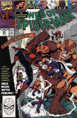 The Web of Spider-Man 64 published by Marvel with cover art by Alex Saviuk
