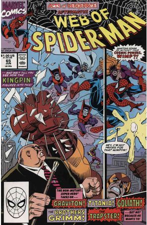 The Web of Spider-Man 65 published by Marvel with cover art by Alex Saviuk