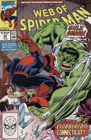 The Web of Spider-Man 69 published by Marvel with cover art by Alex Saviuk