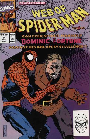 The Web of Spider-Man 71 published by Marvel with cover art by Dave Ross