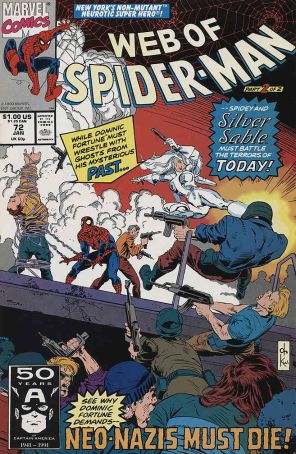 The Web of Spider-Man 72 published by Marvel with cover art by Dave Ross