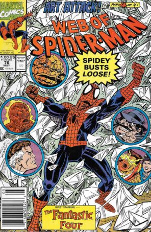 The Web of Spider-Man 76 (Newsstand) published by Marvel with cover art by Alex Saviuk
