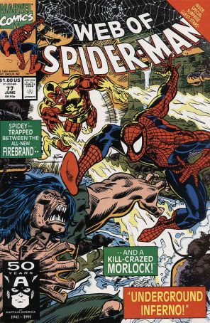 The Web of Spider-Man 77 published by Marvel with cover art by Alex Saviuk