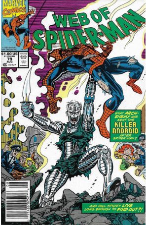 The Web of Spider-Man 79 (Newsstand) published by Marvel with cover art by Alex Saviuk