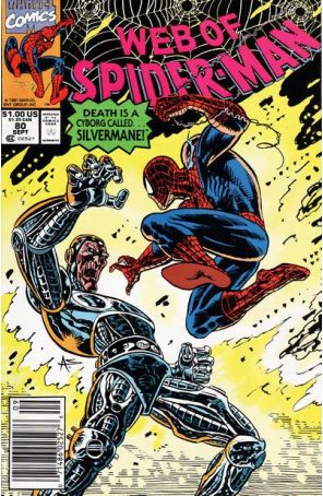 The Web of Spider-Man 80 (Newsstand) published by Marvel with cover art by Alex Saviuk