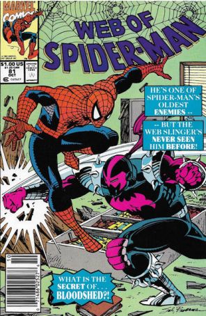 The Web of Spider-Man 81 (Newsstand) published by Marvel with cover art by Sal Buscema