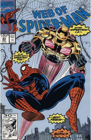 The Web of Spider-Man 83 published by Marvel with cover art by Chris Marrinan