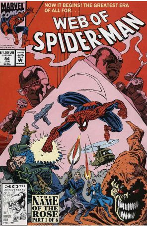 The Web of Spider-Man 84 published by Marvel with cover art by Alex Saviuk