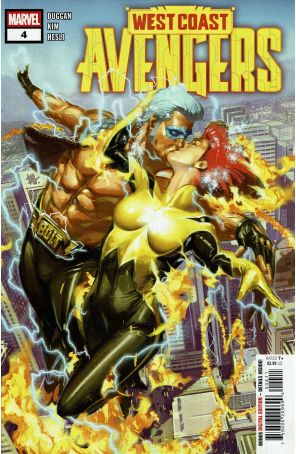 West Coast Avengers (3rd Series) 4 published by Marvel with cover art by Ben Harvey