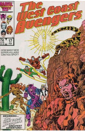 West Coast Avengers 17 published by Marvel with cover art by Al Milgrom