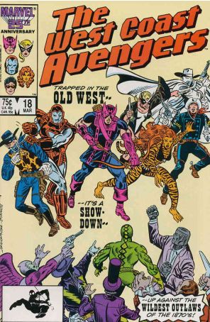 West Coast Avengers 18 published by Marvel with cover art by Al Milgrom