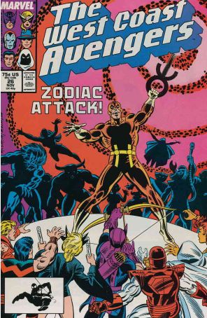 West Coast Avengers 26 published by Marvel with cover art by Al Milgrom