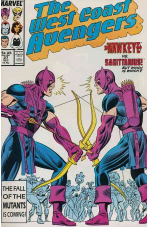 West Coast Avengers 27 published by Marvel with cover art by Al Milgrom