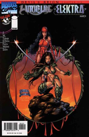 Witchblade/Elektra 1AE published by Marvel with cover art by Joe Benitez