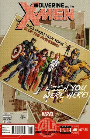 Wolverine And The X-Men 27.1 published by Marvel with cover art by Mike Deodato Jr.