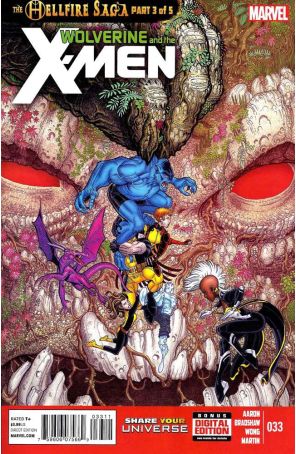 Wolverine And The X-Men 33 published by Marvel with cover art by Nick Bradshaw