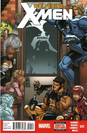 Wolverine And The X-Men 41 published by Marvel with cover art by Nick Bradshaw
