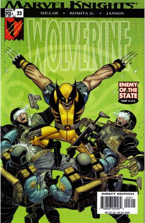 Wolverine (Vol. 3) 23 published by Marvel with cover art by John Romita Jr.