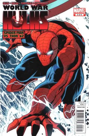 World War Hulks: Spider-Man Vs. Thor 2 published by Marvel with cover art by Barry Kitson
