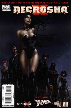 X Necrosha 1 (2nd) published by Marvel with cover art by Clayton Crain