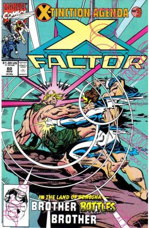 X-Factor 60 published by Marvel with cover art by Jon Bogdanove