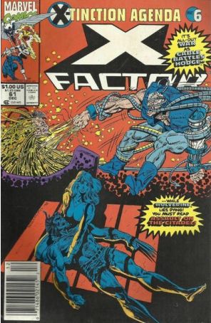 X-Factor 61 (Newsstand) published by Marvel with cover art by Jon Bogdanove and John Caponigro
