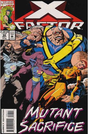 X-Factor 94 (with card) published by Marvel with cover art by Paul Ryan