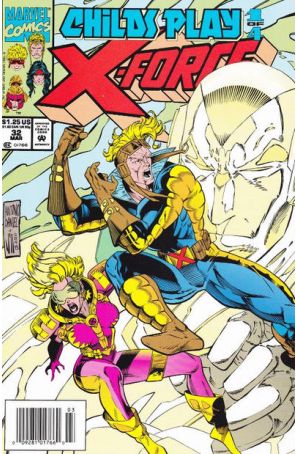 X-Force 32 (Newsstand) published by Marvel with cover art by Tony Daniel
