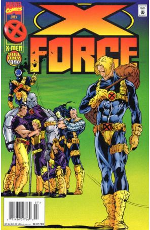 X-Force 44 (Newsstand) published by Marvel with cover art by Adam Pollina
