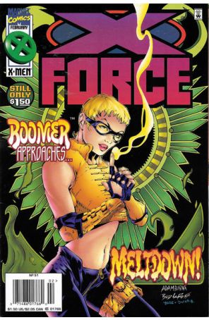 X-Force 51 (Newsstand) published by Marvel with cover art by Adam Pollina