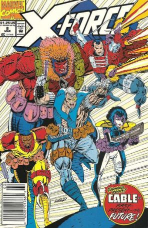 X-Force 8 (Newsstand) published by Marvel with cover art by Rob Liefeld