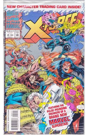 X-Force Annual 2 (with card) published by Marvel with cover art by Tony Daniel