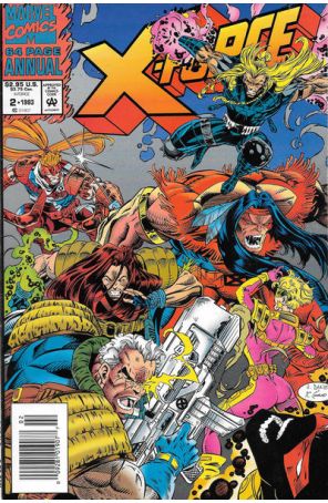 X-Force Annual 2 (Newsstand) published by Marvel with cover art by Tony Daniel