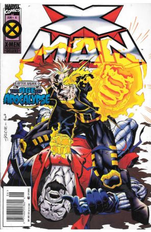 X-Man 4 (Newsstand) published by Marvel with cover art by Steve Skroce