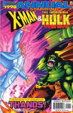 X-Man Annual 1998 published by Marvel with cover art by Chris Cross