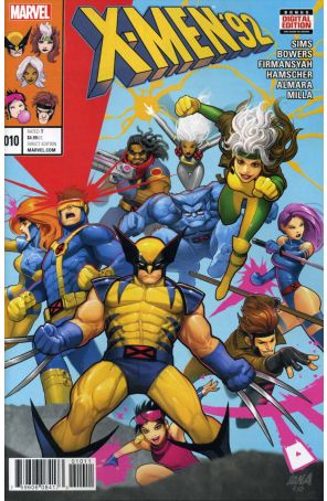 X-Men '92 (2nd Series) 10 published by Marvel with cover art by David Nakayama