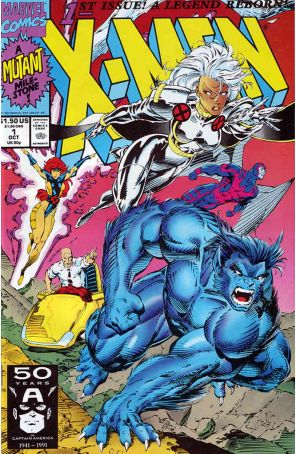 X-Men (2nd Series) 1A published by Marvel with cover art by Jim Lee