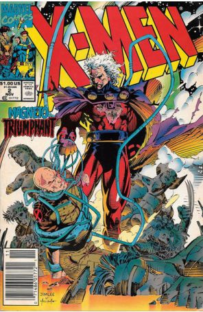 X-Men (2nd Series) 2 (Newsstand) published by Marvel with cover art by Jim Lee
