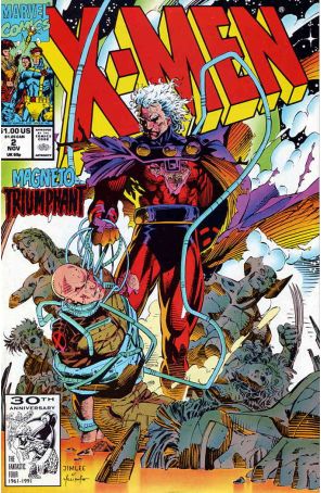 X-Men (2nd Series) 2 published by Marvel with cover art by Jim Lee