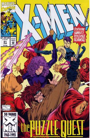 X-Men (2nd Series) 21 published by Marvel with cover art by Brandon Peterson