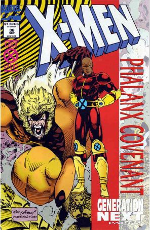 X-Men (2nd Series) 36 published by Marvel with cover art by Andy Kubert