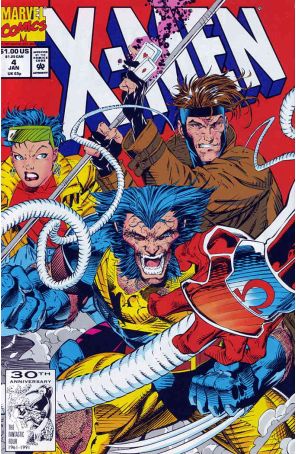 X-Men (2nd Series) 4 published by Marvel with cover art by Jim Lee