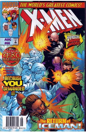 X-Men (2nd Series) 66 (Newsstand) published by Marvel with cover art by Carlos Pacheco