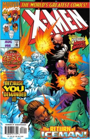 X-Men (2nd Series) 66 published by Marvel with cover art by Carlos Pacheco
