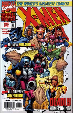 X-Men (2nd Series) 70 published by Marvel with cover art by Carlos Pacheco
