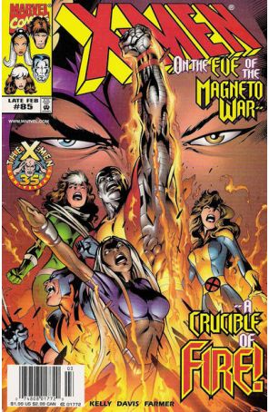 X-Men (2nd Series) 85 (Newsstand) published by Marvel with cover art by Alan Davis